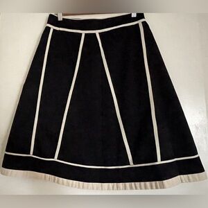 Odille for Anthropologie A-Line Black and White Skirt - Size 12
